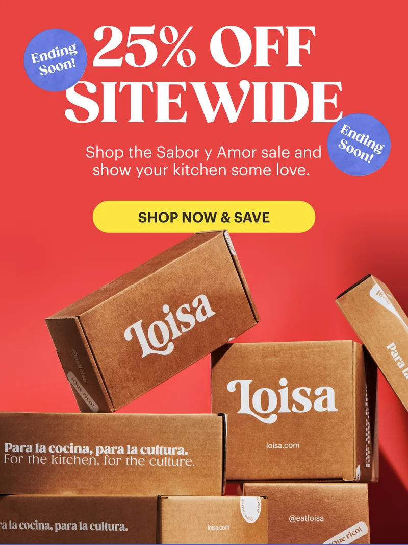ENDING SOON!  25% OFF SITEWIDE Shop the Sabor y Amor sale and show your kitchen some love. SHOP NOW & SAVE