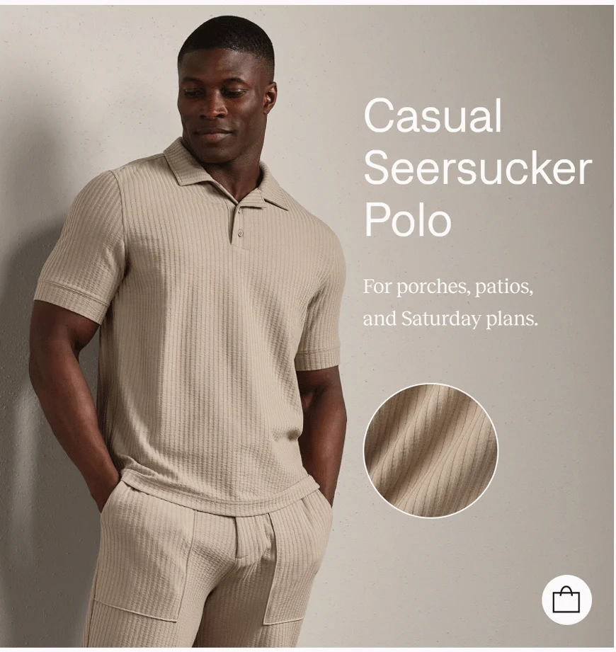 Casual Seersucker Polo
