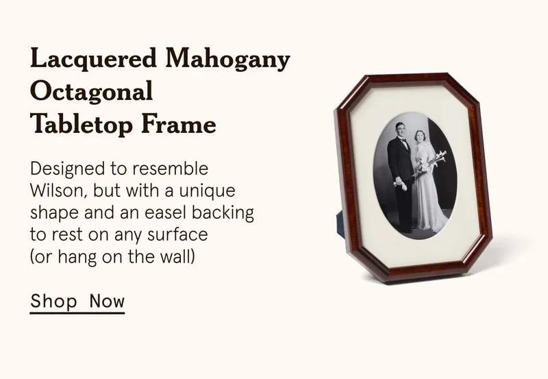 Lacquered Mahogany Octagonal Tabletop Frame