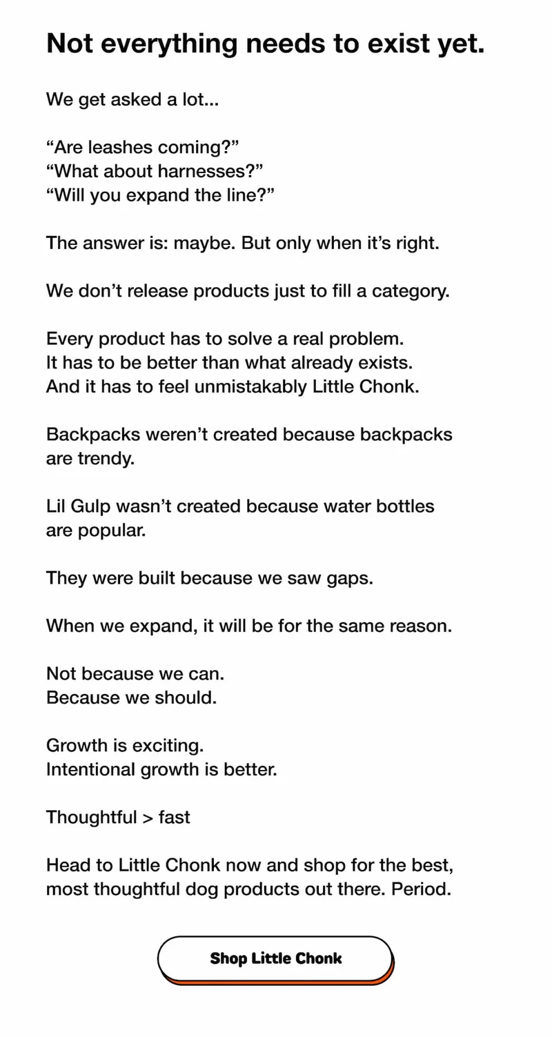 Not everything needs to exist yet.