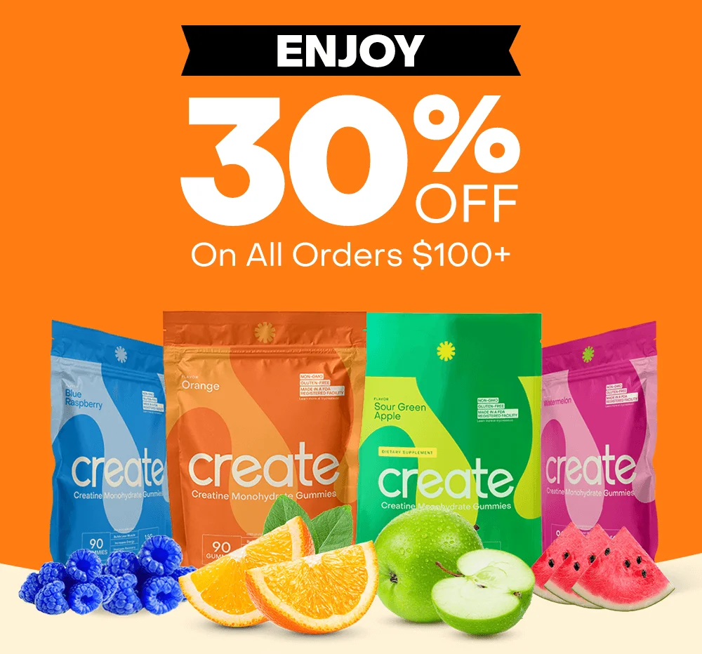 Save 30% off all orders over $100