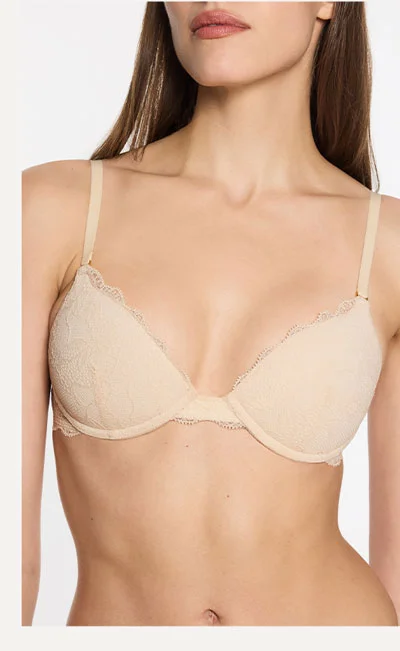 All Over Lace Lift Up Bra Sand