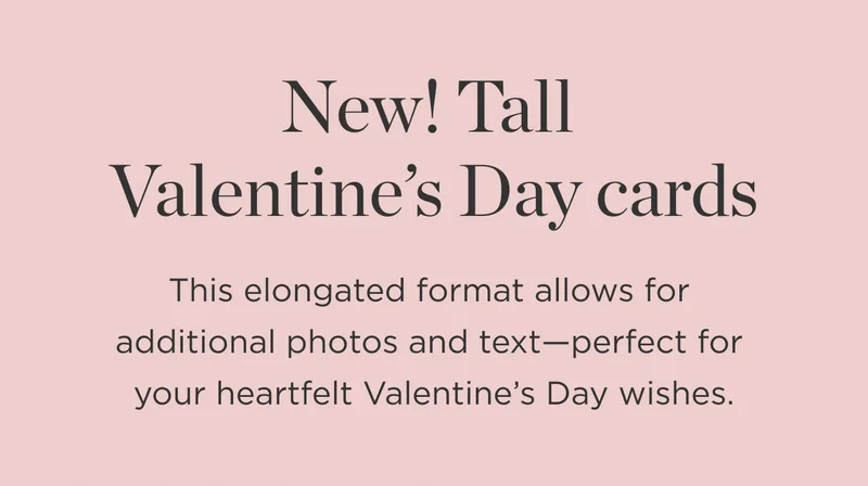New! Tall Valentine's Day Cards