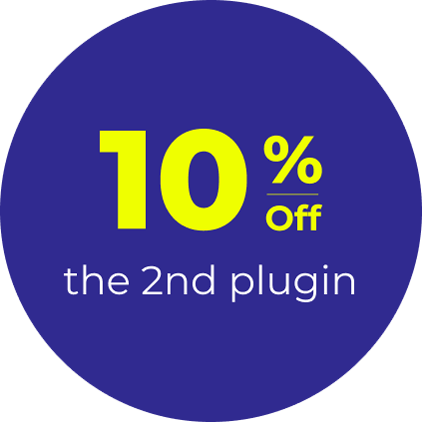 10% off the 2nd plugin