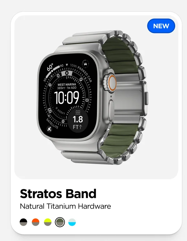 Forest Stratos Band in Natural Titanium
