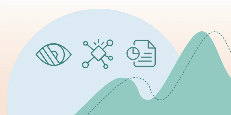 A graph with icons for email trends on it.