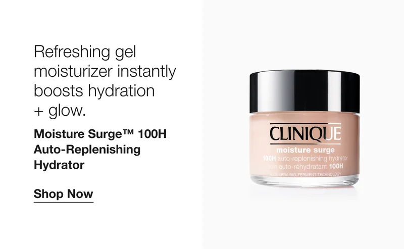 Refreshing gel moisturizer instantly boosts hydration + glow.| Moisture Surge™ 100H Auto-Replenishing Hydrator|Shop Now