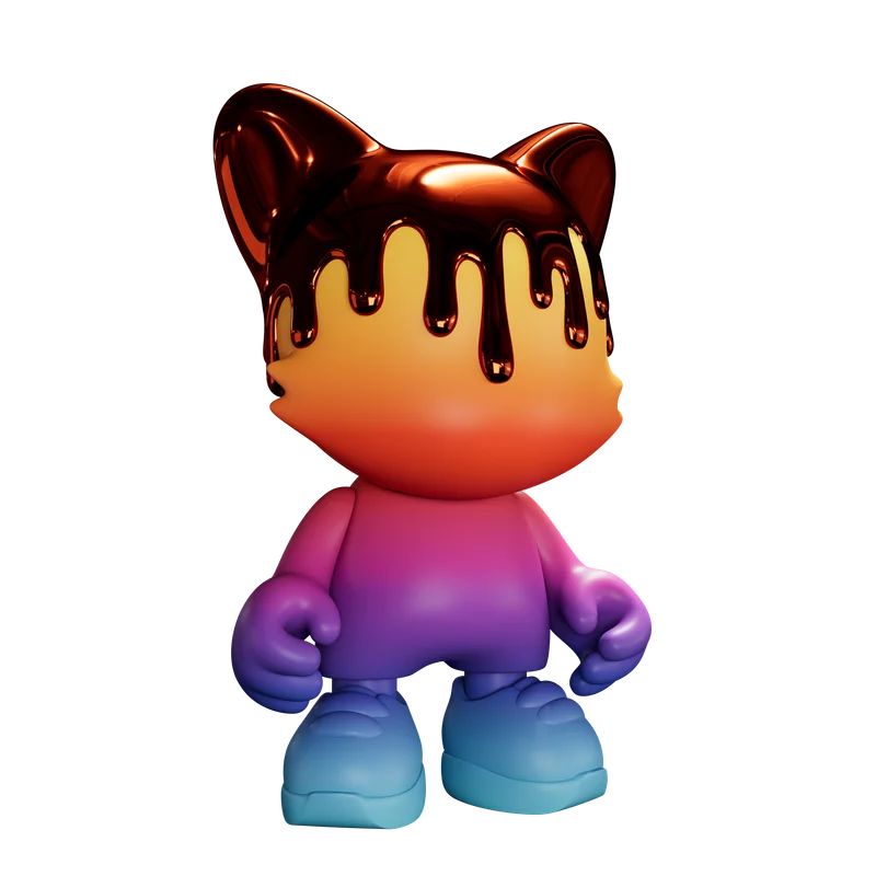 Image of RAINBOW RED CHROME DRIP BY JANKY