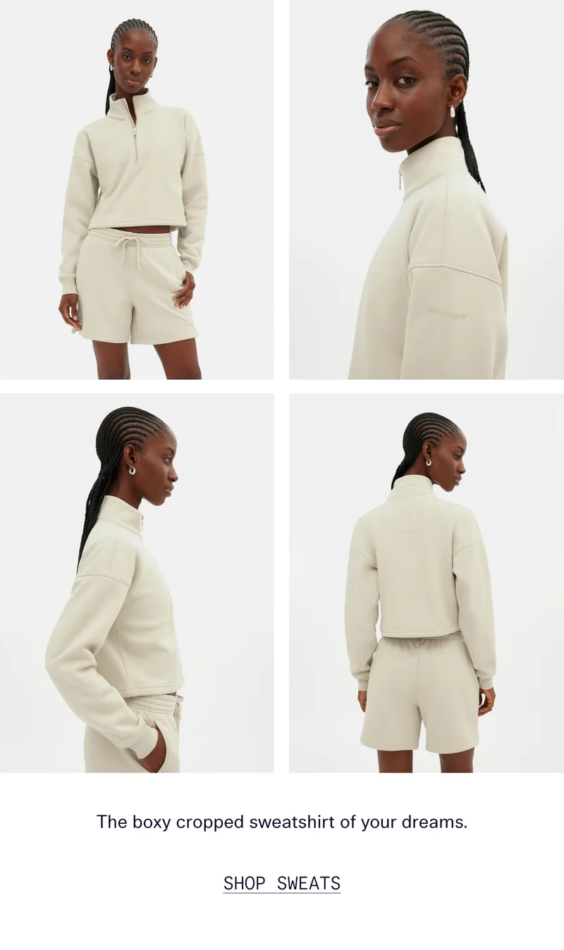 The boxy cropped sweatshirt of your dreams.   |   SHOP SWEATS