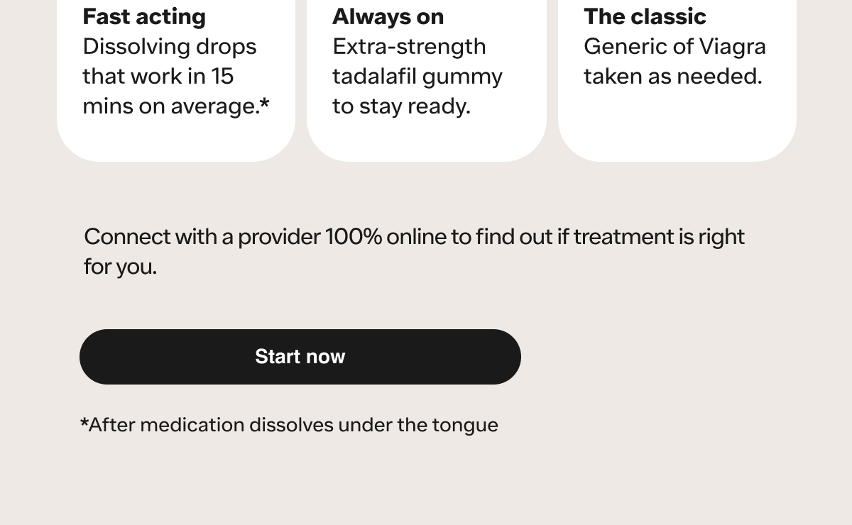 Connect with a provider 100% online to find out if treatment is right for you.