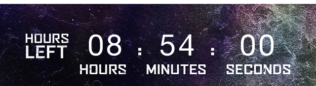 Hours Left Countdown Clock