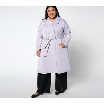 BEAUTIFUL by Lawrence Zarian Regular Pleated Double Breasted Trench Coat
