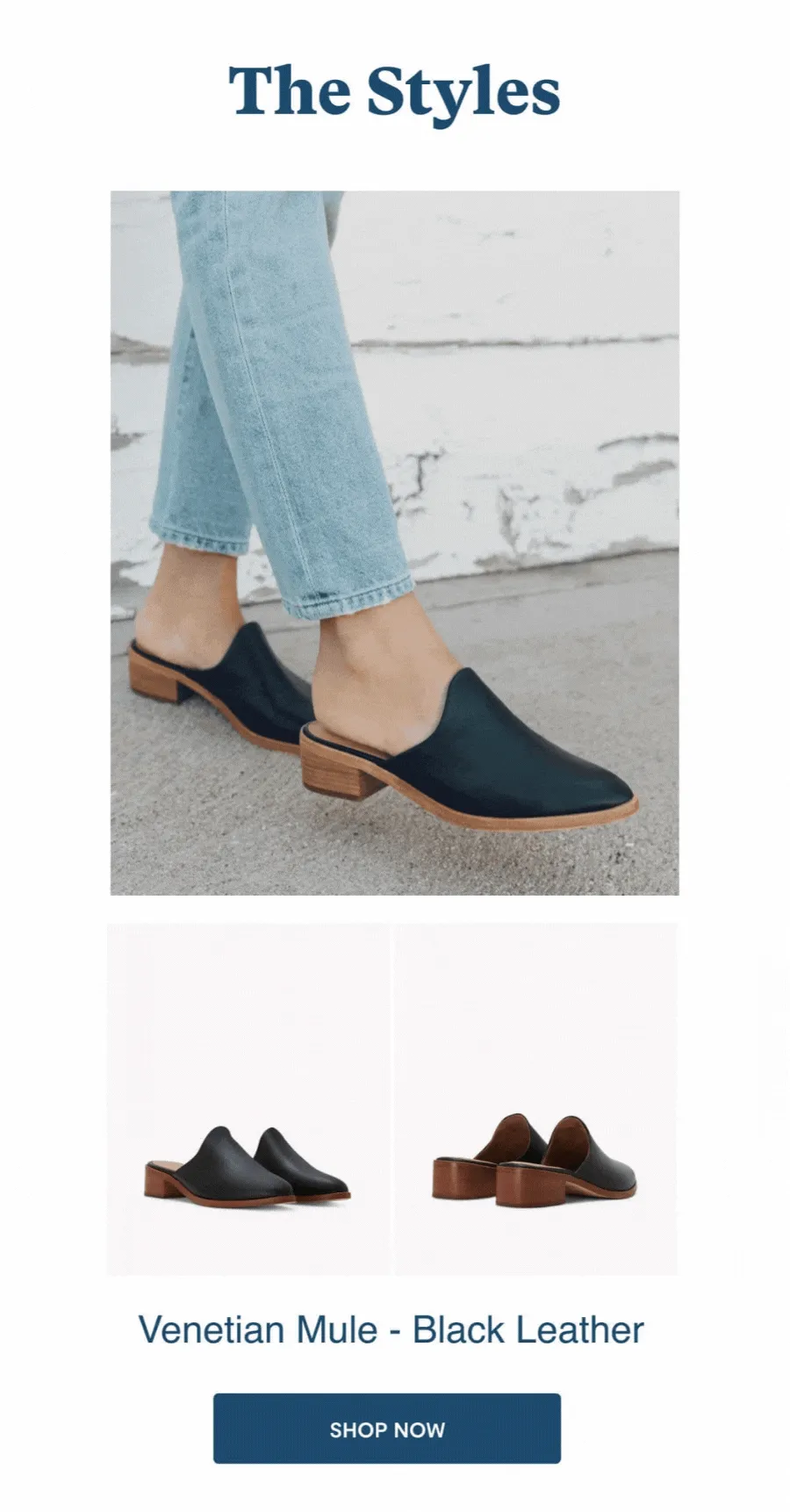 The Venetian Mule Black