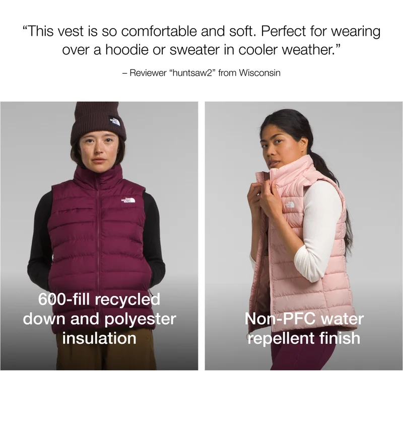 This vest is so comfortable and soft. Perfect for wearing over a hoodie or sweater in cooler weather. - Reviewer huntsaw2 from Wisconsin