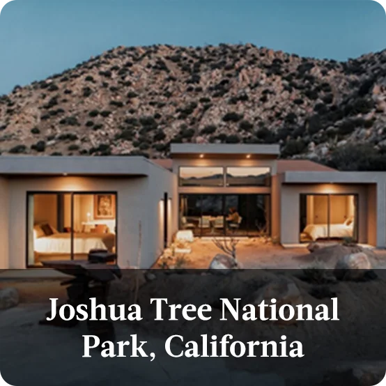 Discover peace in a modern vacation rental surrounded by rugged beauty near Joshua Tree National Park, California.