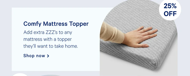 [25% OFF] >> Comfy Mattress Topper >> Add extra ZZZ's to any mattress with a topper they'll want to take home. >> Shop now >>