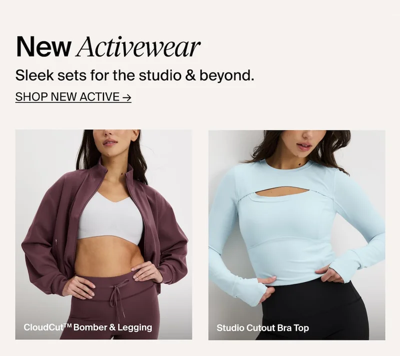 New activewear. Sleek sets for the studio & beyond.