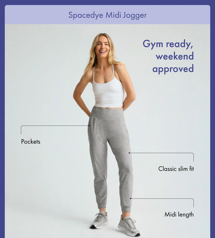 Spacedye Midi Jogger in Silver Mist