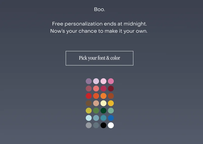 Pick your font & color