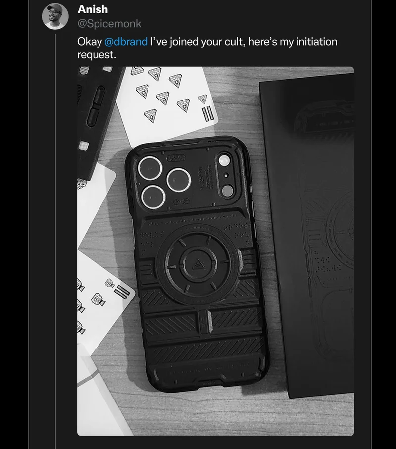 @Spicemonk on Twitter: "Okay dbrand I've joined your cult, here's my initiation request."