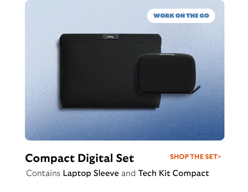 Compact Digital Set Contains Laptop Sleeve and Tech Kit Compact