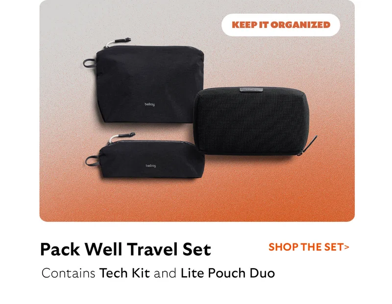 Pack Well Travel Set Contains Tech Kit and Lite Pouch Duo [Starburst] Keep it organized