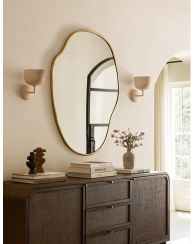 Puddle Mirror by Sarah Sherman Samuel - Gold / Small