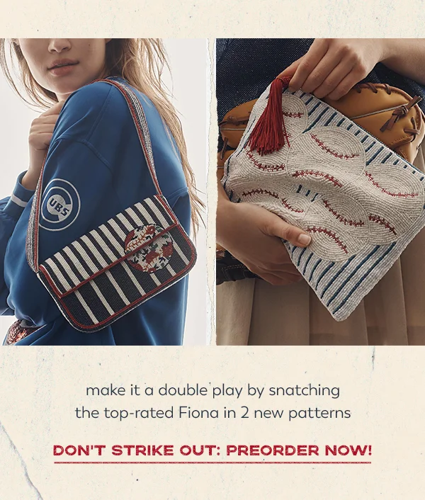 Preorder baseball-themed bags