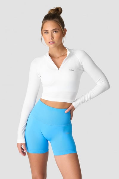 Image of Define Cropped 1/4 Zip White