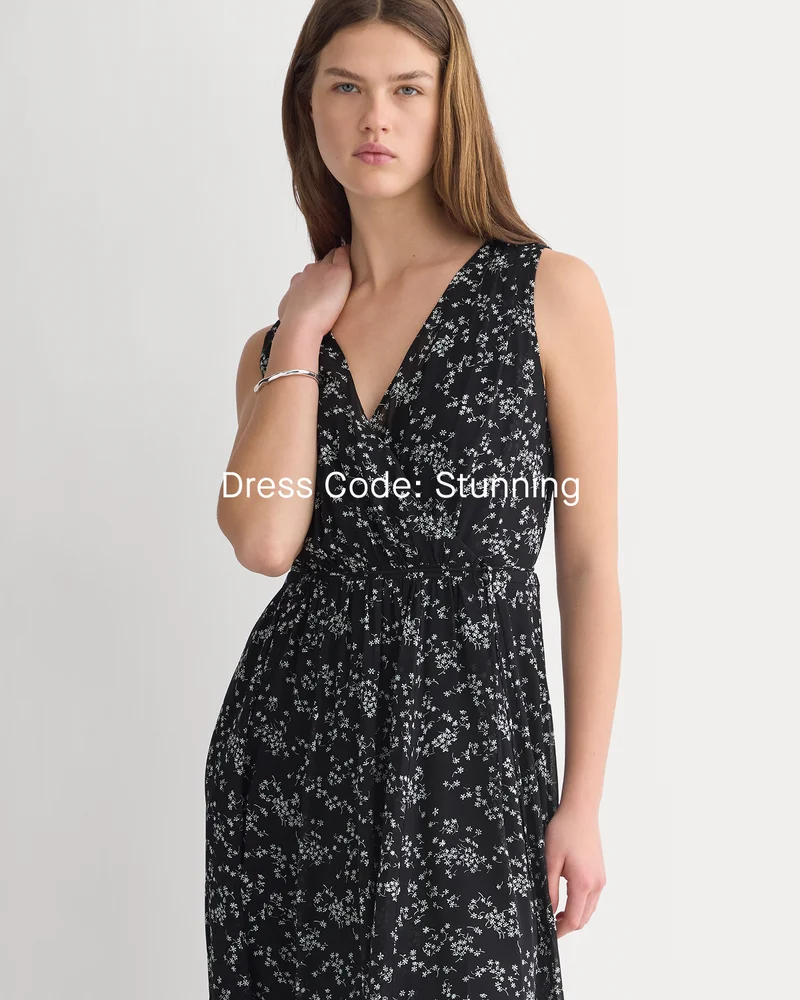 Image | Dress Code: Stunning | Model | Maxi Dress in Silk Georgette | Floral/Black
