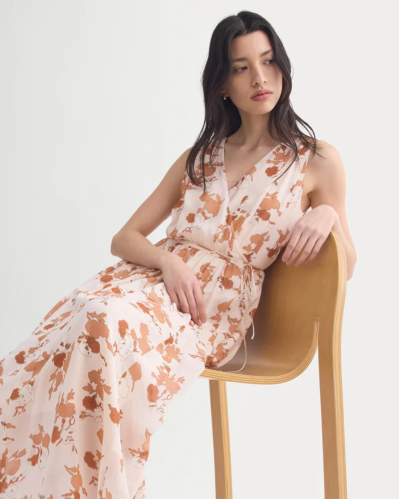 Image | Model | Maxi Dress in Silk Georgette | Soft Floral
