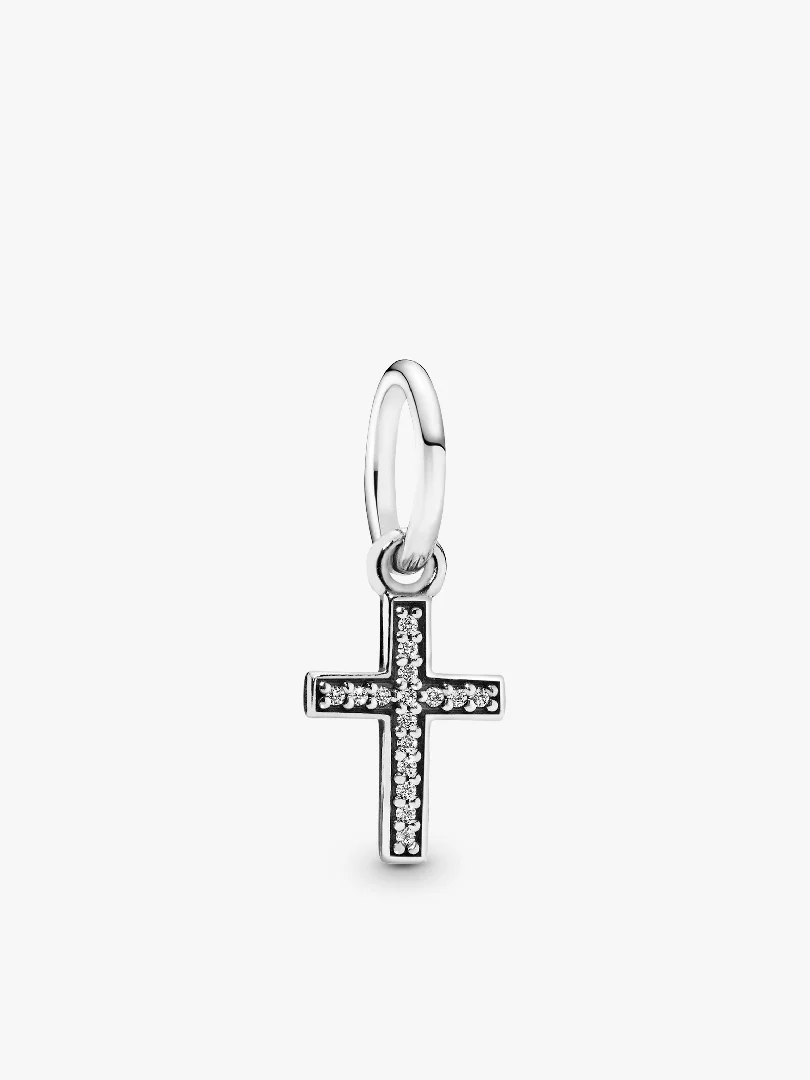 Sparkling Cross Dangle Charm