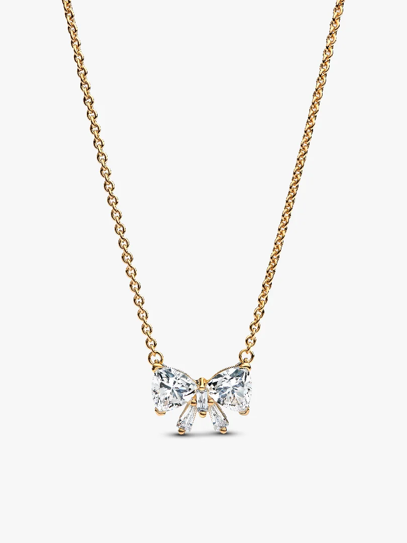 Sparkling Bow Necklace