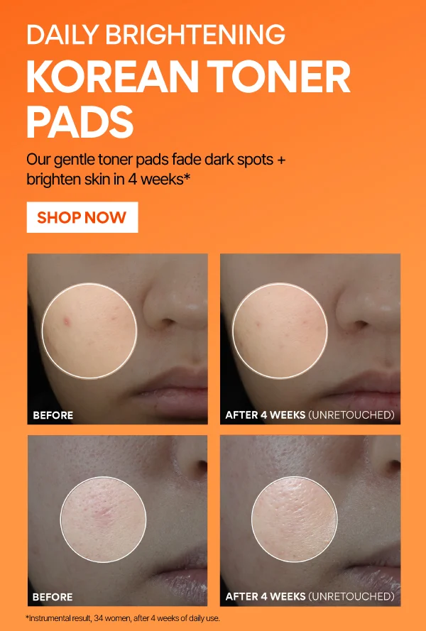 Green Tea Enzyme Vitamin C Brightening Toner Pads