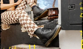 Leg down shot of 1460 boots