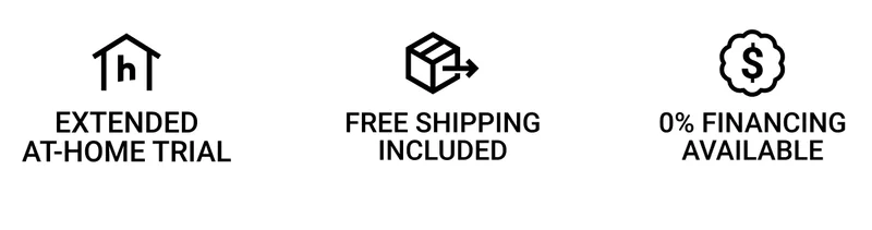 Extended at-home trial. Free shipping included. 0% financing available