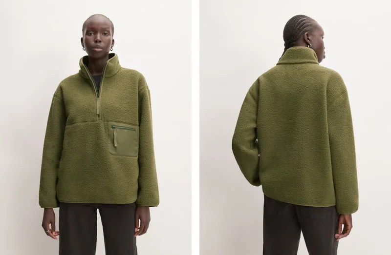 [image]the renew fleece oversized half-zip