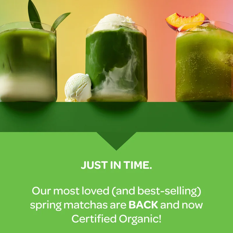 Our most loved (and best-selling) spring matchas are Back and now Certified Organic!