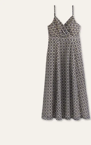 Organza Strappy Occasion Dress - Navy