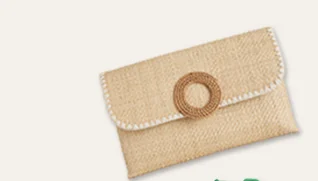 Raffia Clutch Bag - Natural