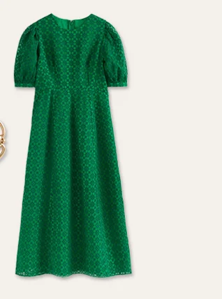 Organza Occasion Dress - Green Tambourine