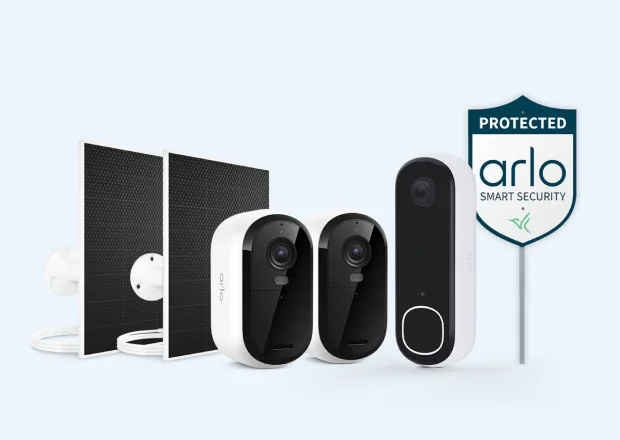Doorbell + 2 Outdoor Cameras + 2 Solar Panel Chargers Security Kit
