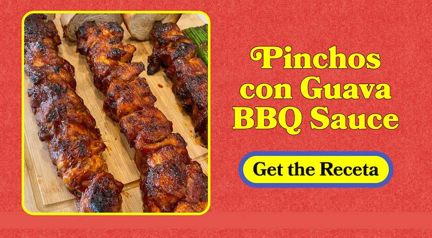 Pinchos con Guava BBQ Sauce