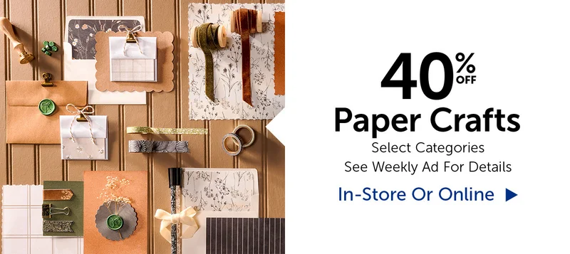 40% Off Paper Crafts - Select Categories