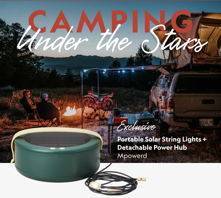 Exclusive Portable Solar String Lights + Detachable Power Hub