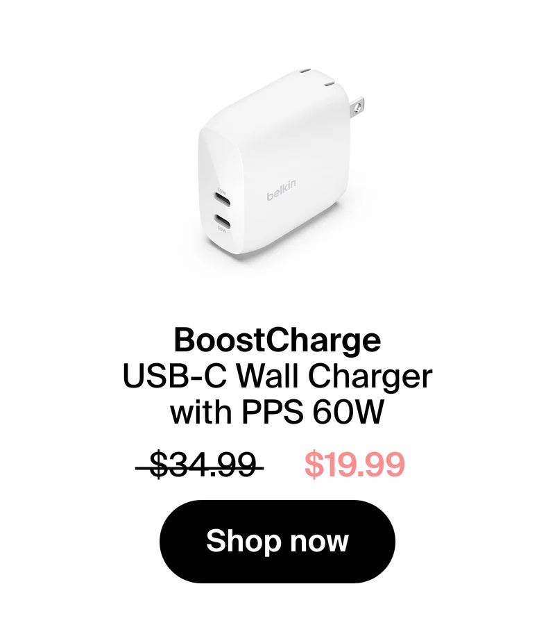 BoostCharge USB-C Wall Charger with PPS 60W