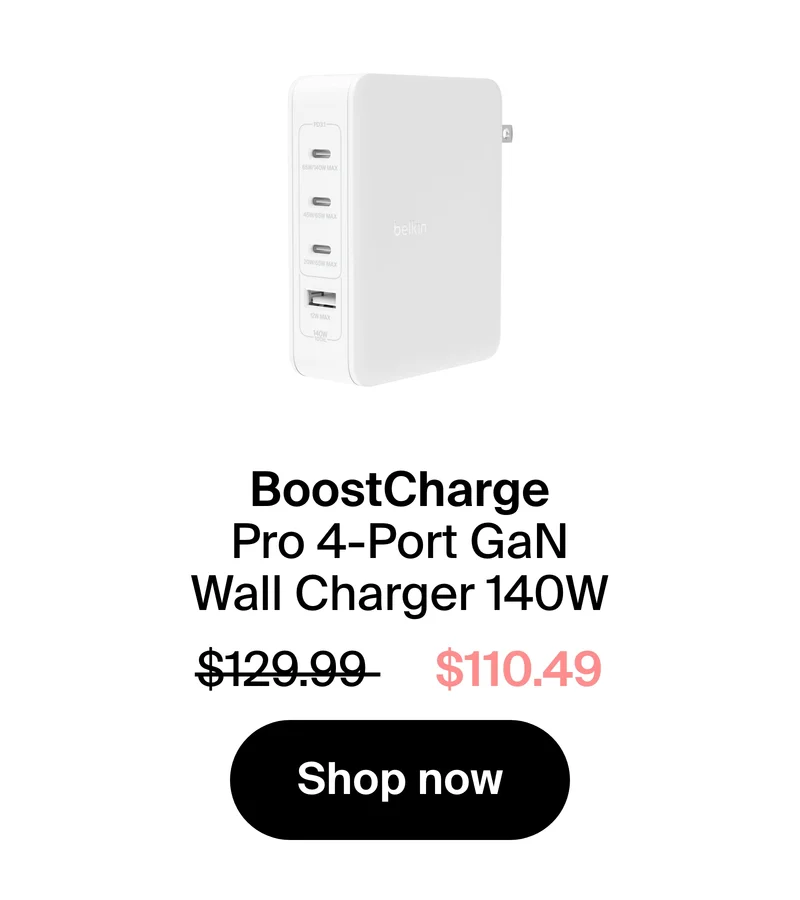 BoostCharge Pro 4-Port GaN Wall Charger 140W
