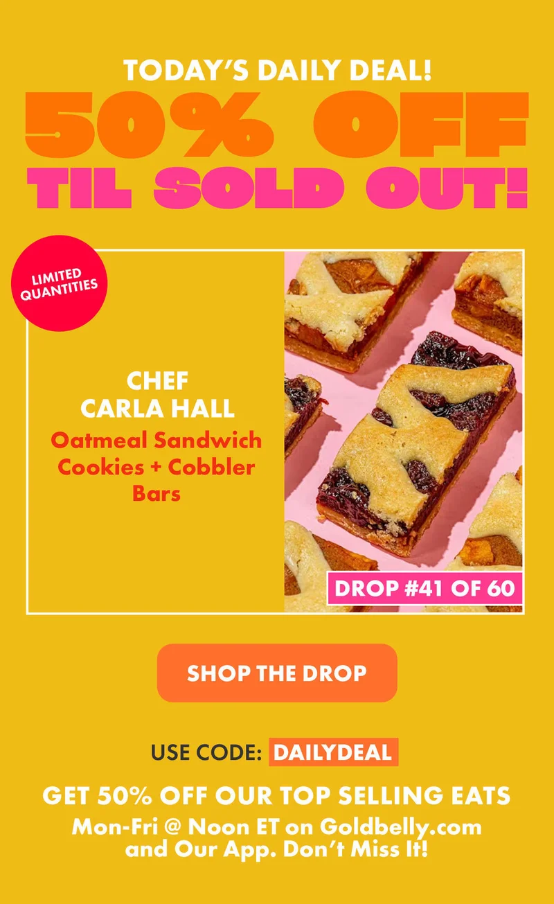 50% off one iconic food every day! 50% off one iconic food every day!