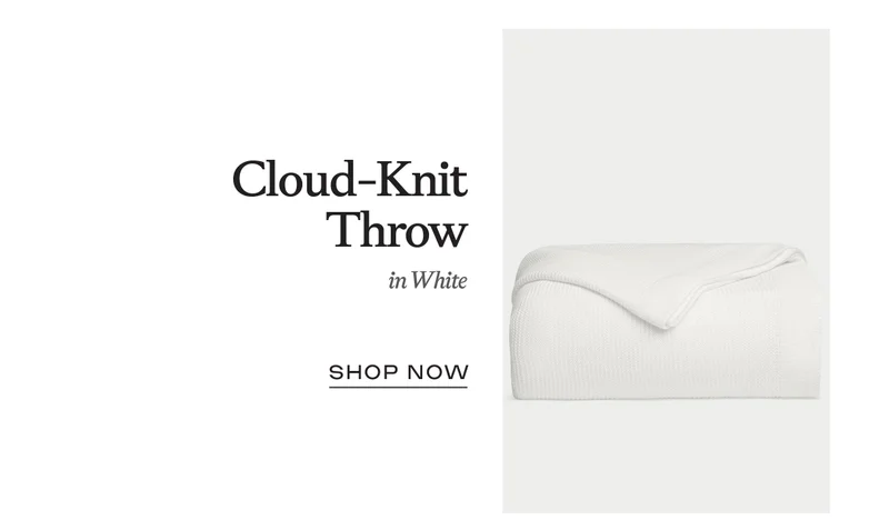 Cloud-Knit Throw in White