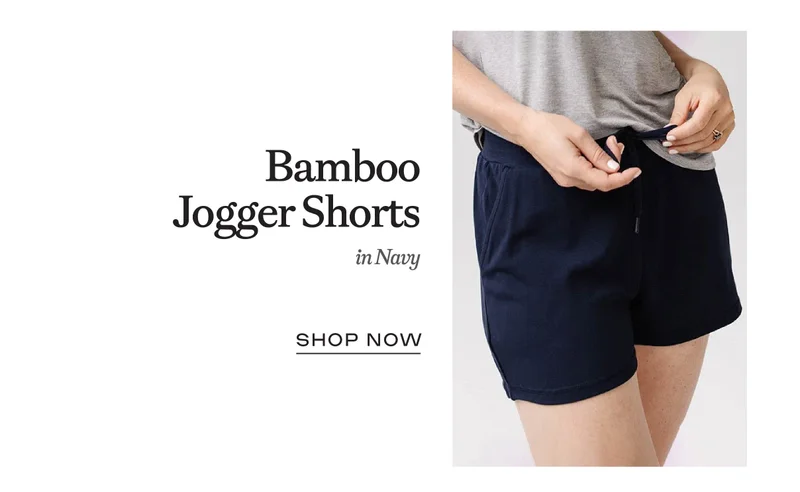 Bamboo Jogger Shorts in Navy